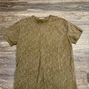 KLIEGOU Brown Acid Wash Short Sleeve Tee Shirt Size XL